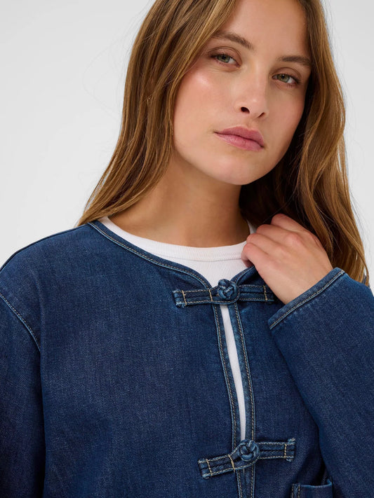 Saint Tropez Oivy Bow Front Denim Jacket