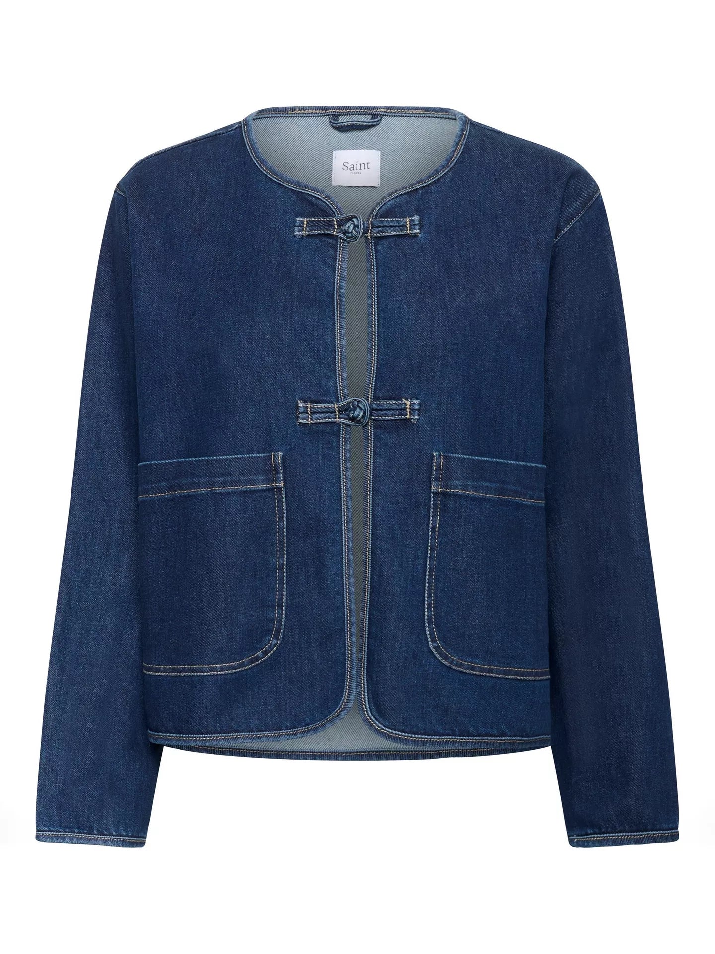 Saint Tropez Oivy Bow Front Denim Jacket
