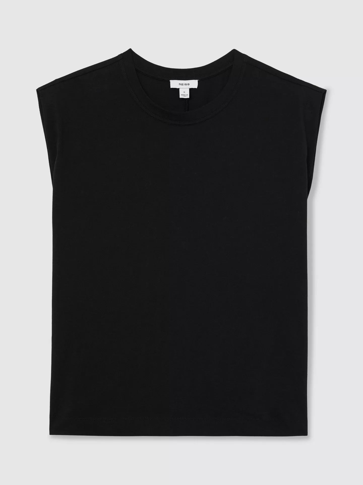 Reiss Millie Cap Sleeve T-Shirt Black