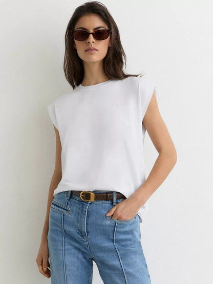 Reiss Millie Cap Sleeve T-Shirt