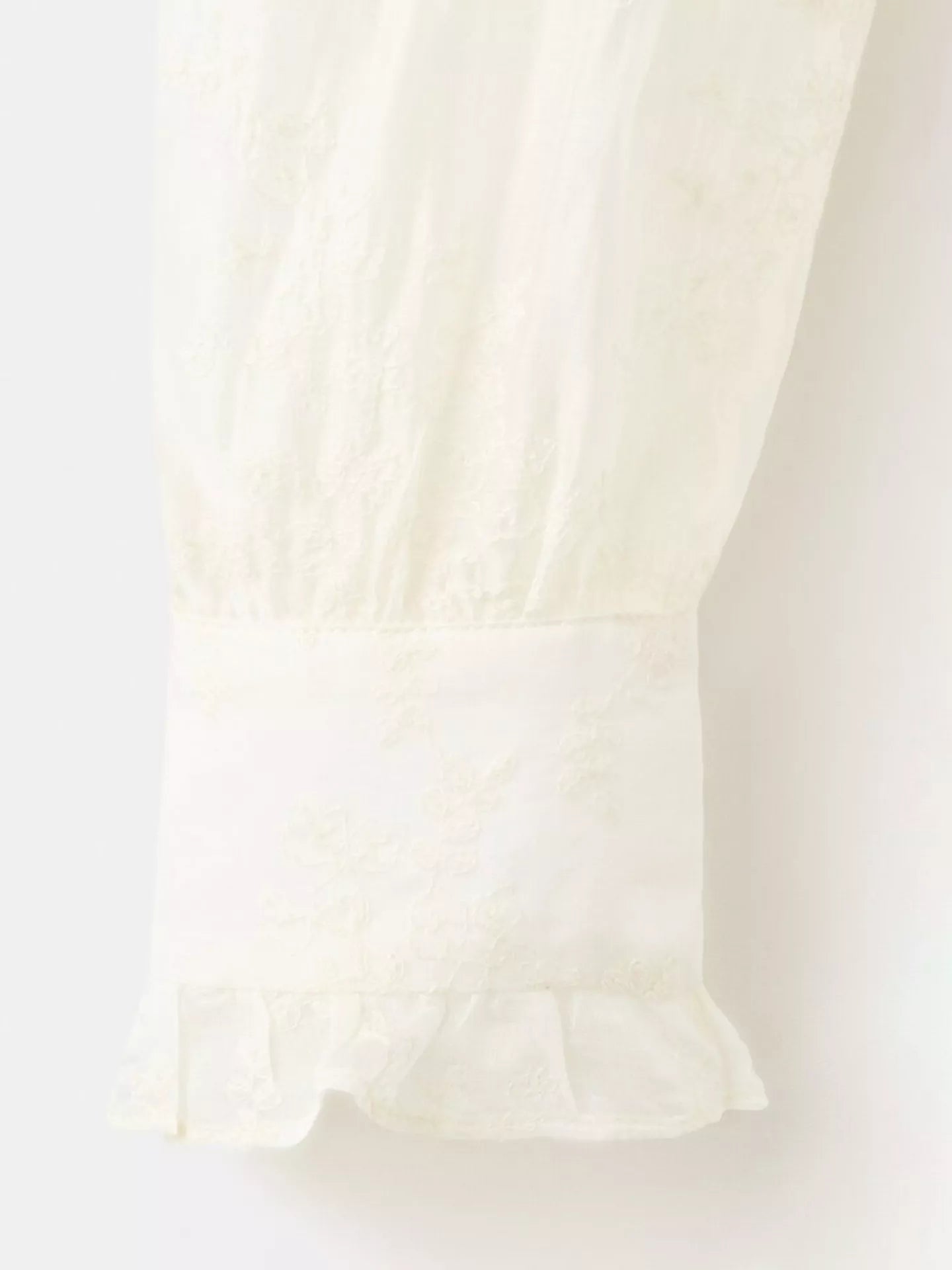 Mango Embroidered Mandarin Collar Blouse