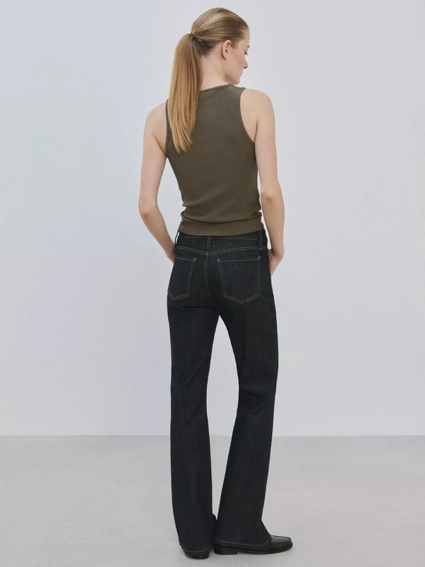 Mango Ribbed Crew Neck Vest