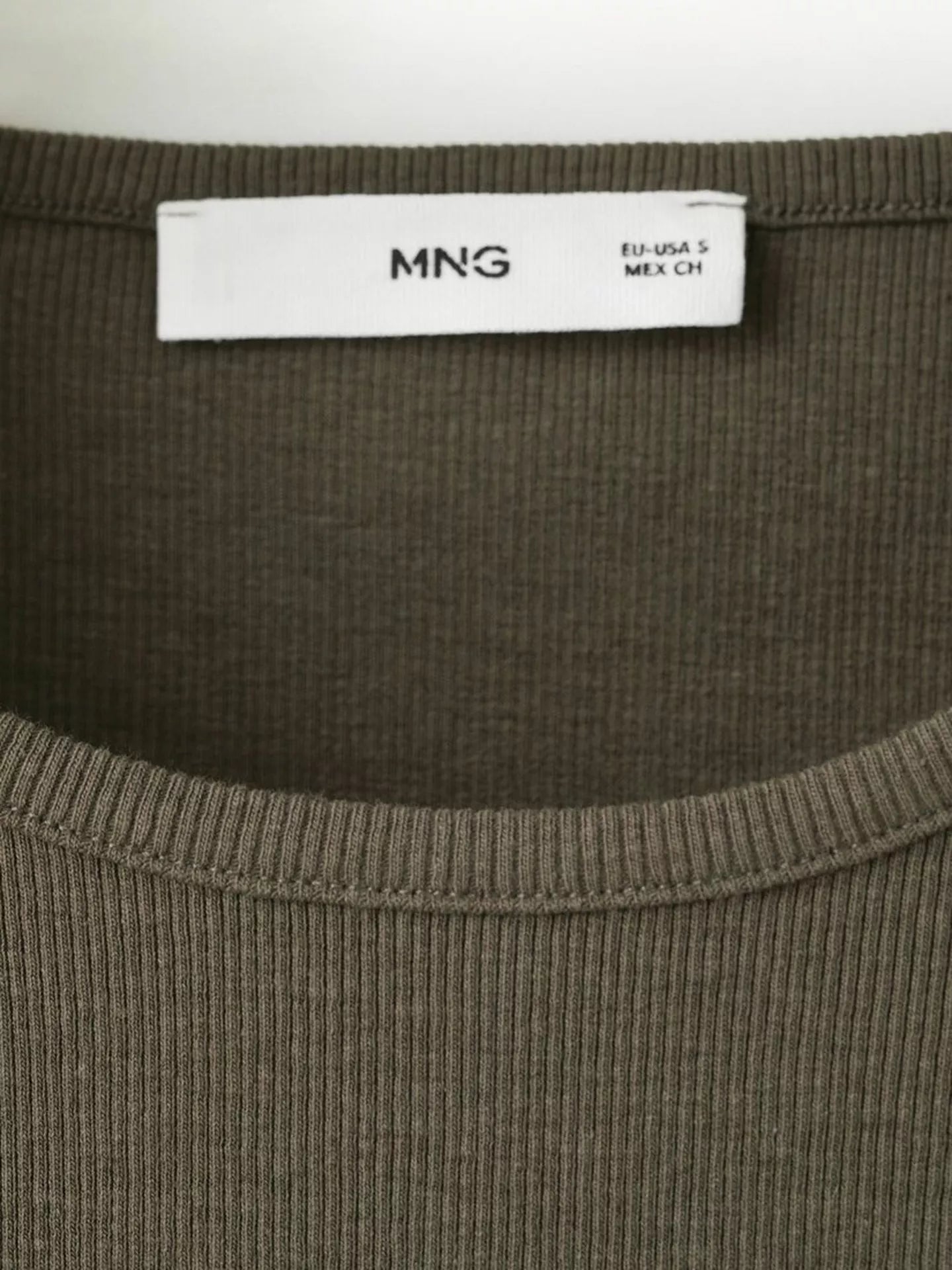 Mango Ribbed Crew Neck Vest