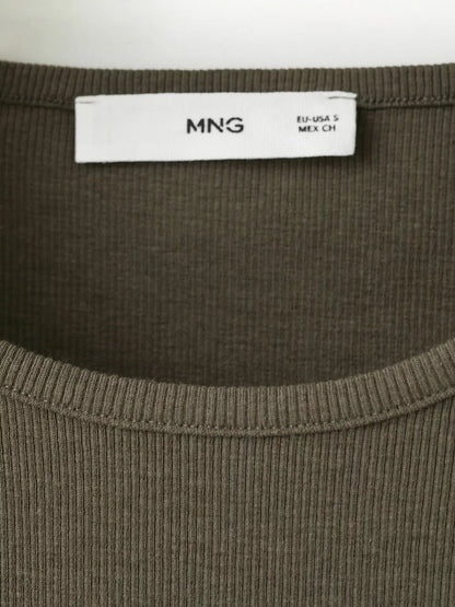 Mango Ribbed Crew Neck Vest