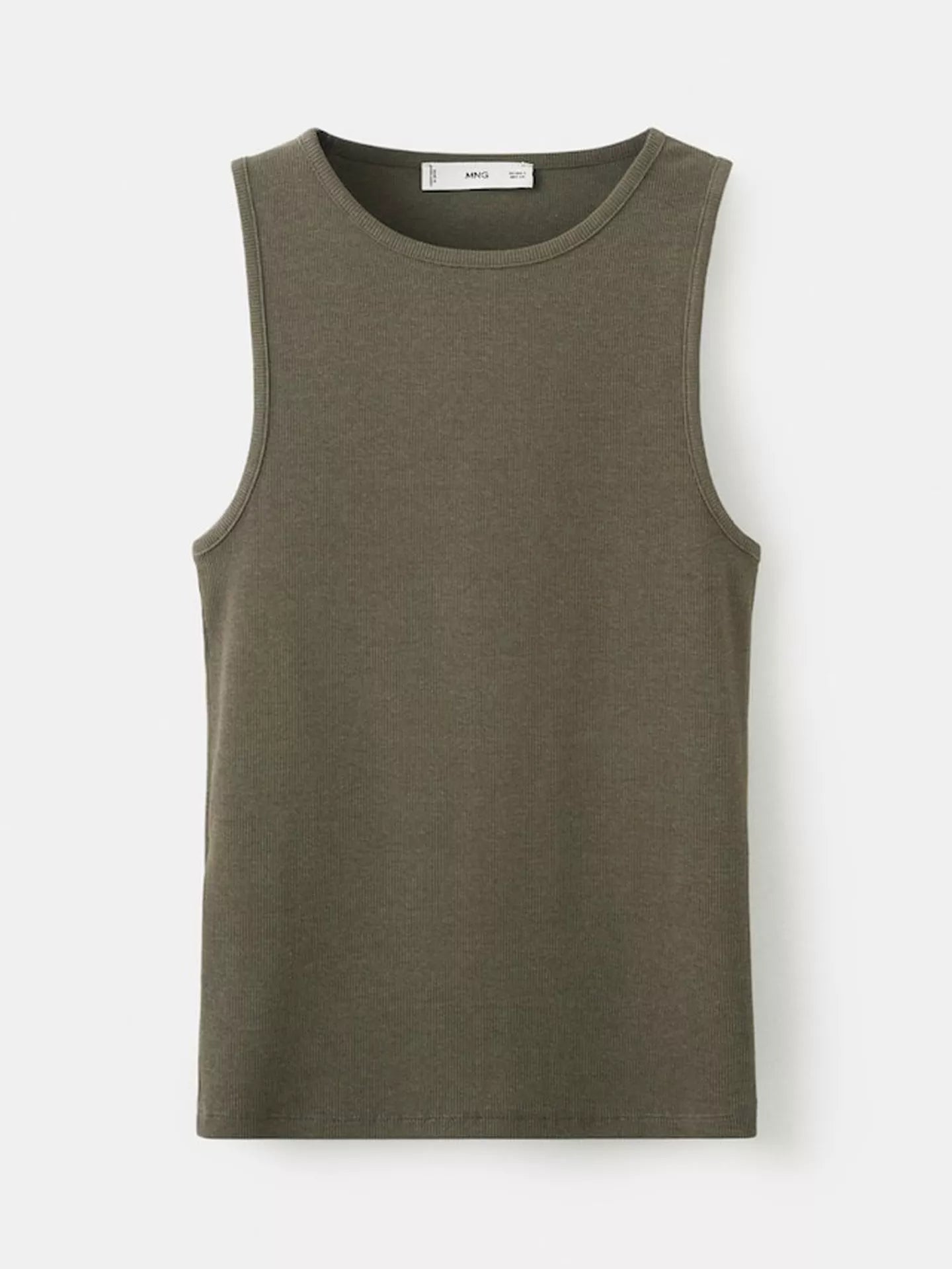 Mango Ribbed Crew Neck Vest