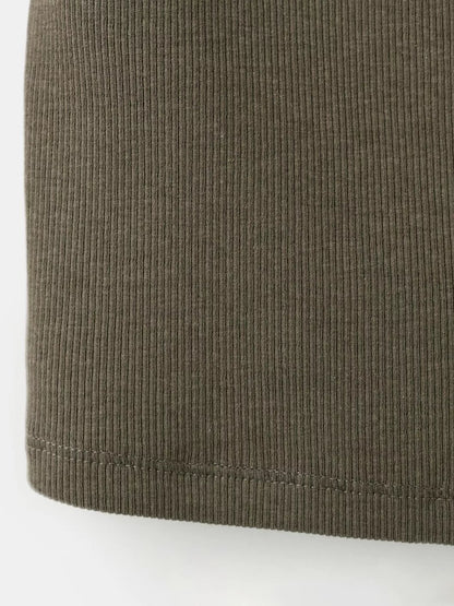 Mango Ribbed Crew Neck Vest