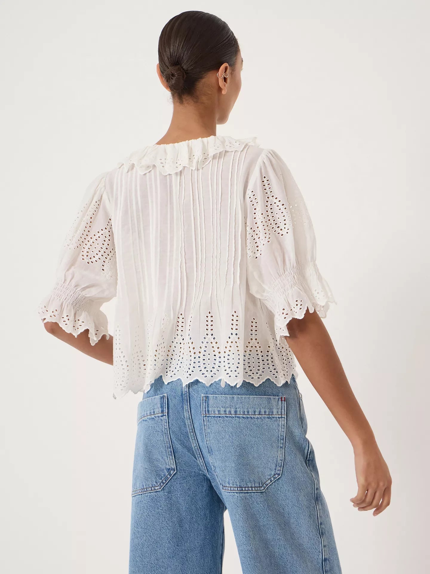 HUSH Koa Cotton Broderie Blouse