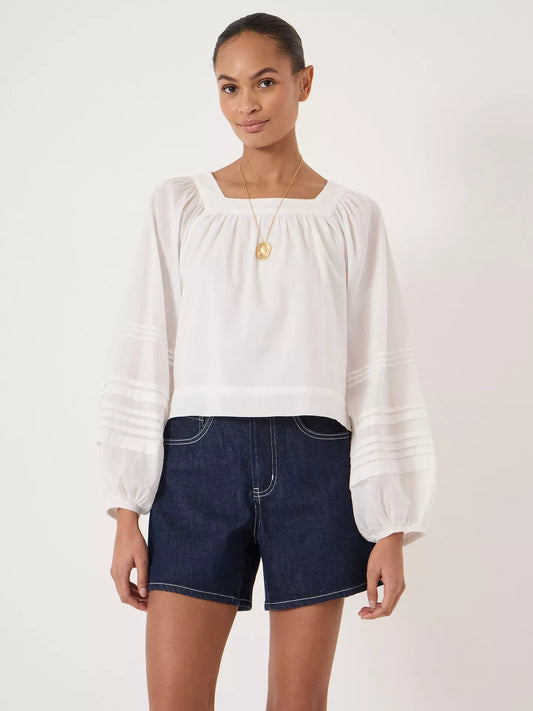 HUSH Raye Textured Sleeve Top