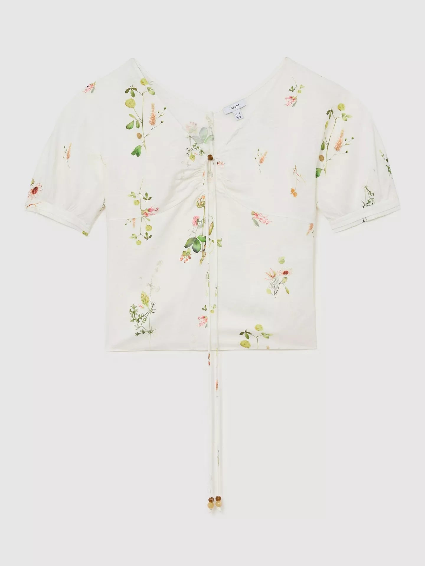 Reiss Quinny Floral Print Top