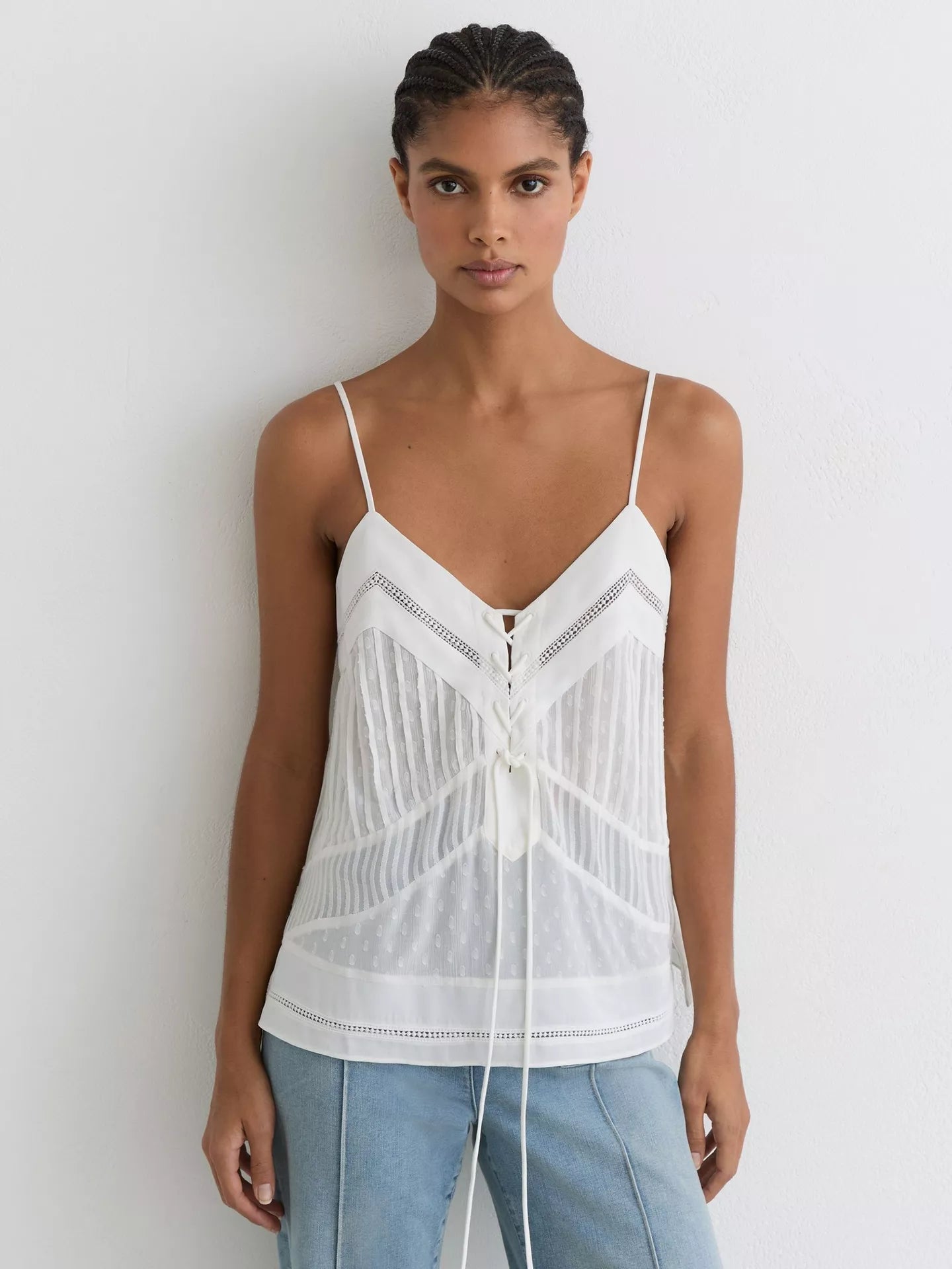 Reiss Semi Sheer Cami Top
