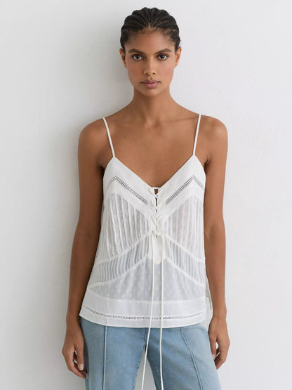 Reiss Semi Sheer Cami Top