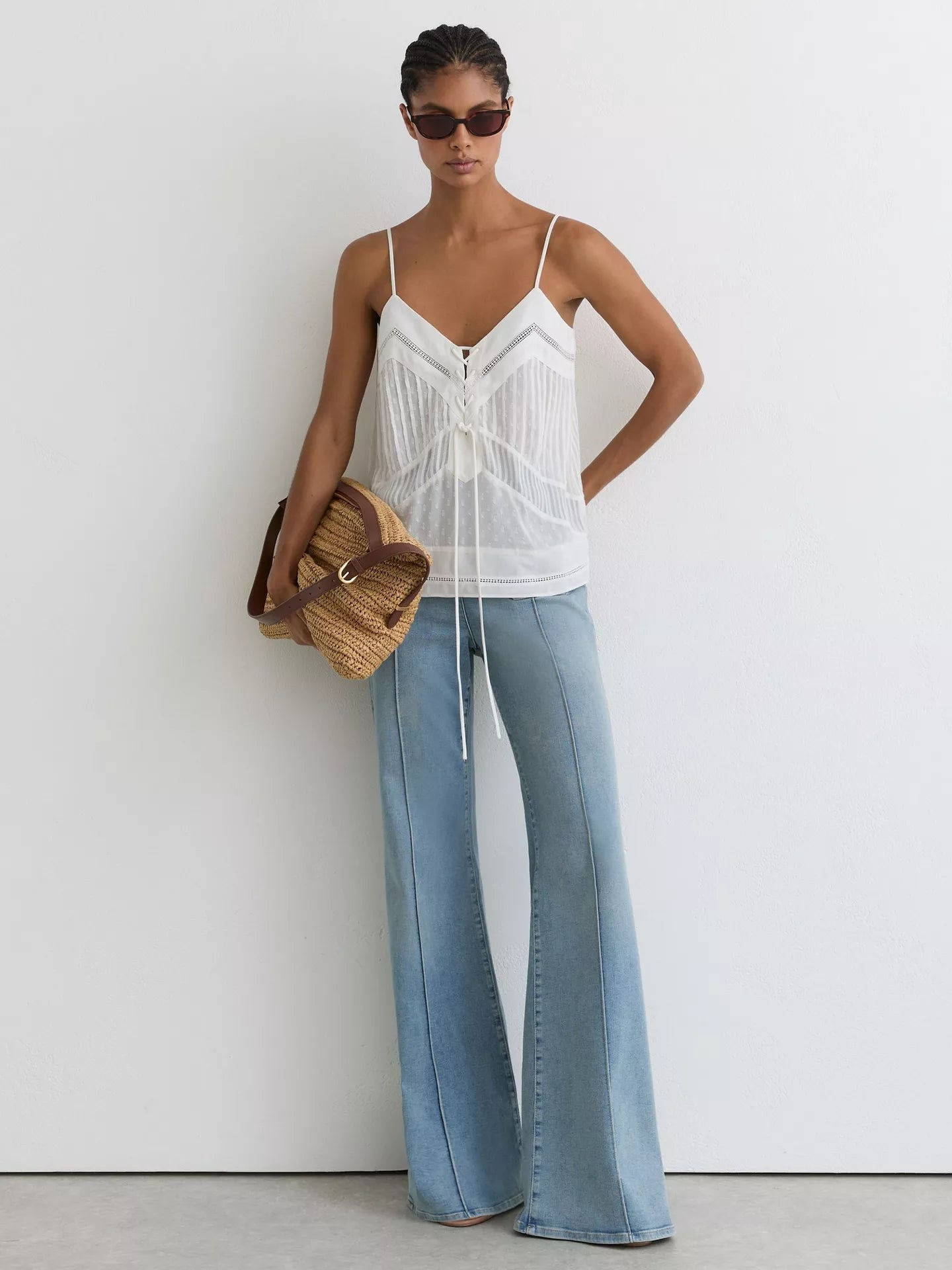 Reiss Semi Sheer Cami Top