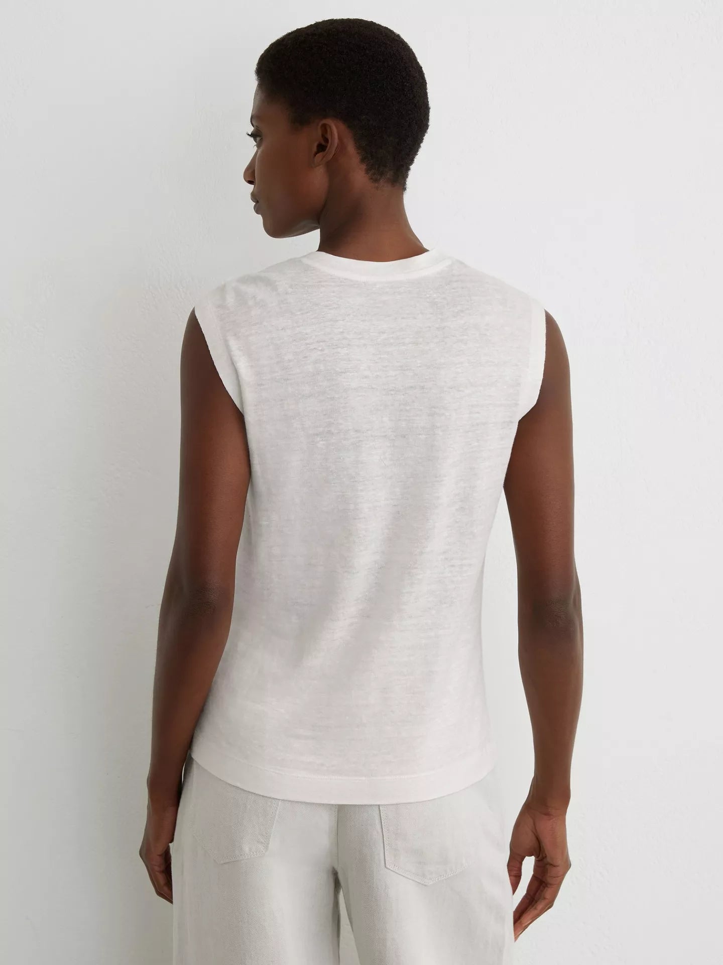 Reiss Linen Twist Detail T-Shirt