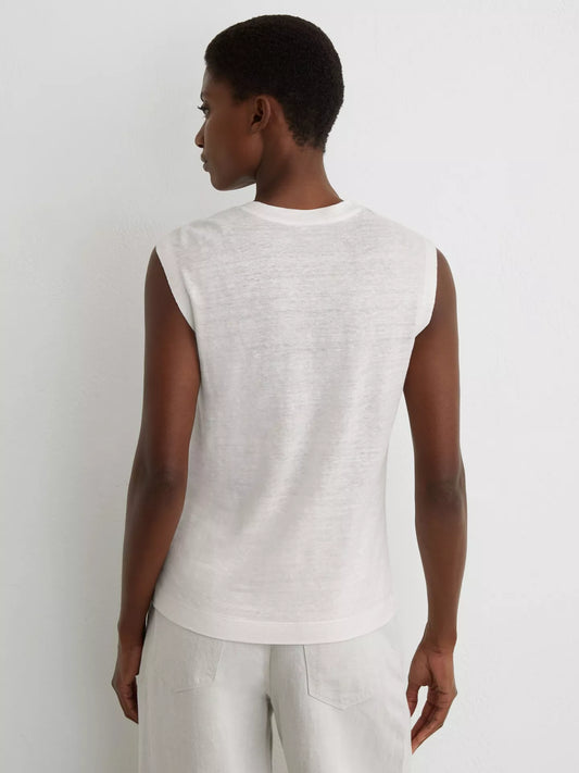 Reiss Linen Twist Detail T-Shirt
