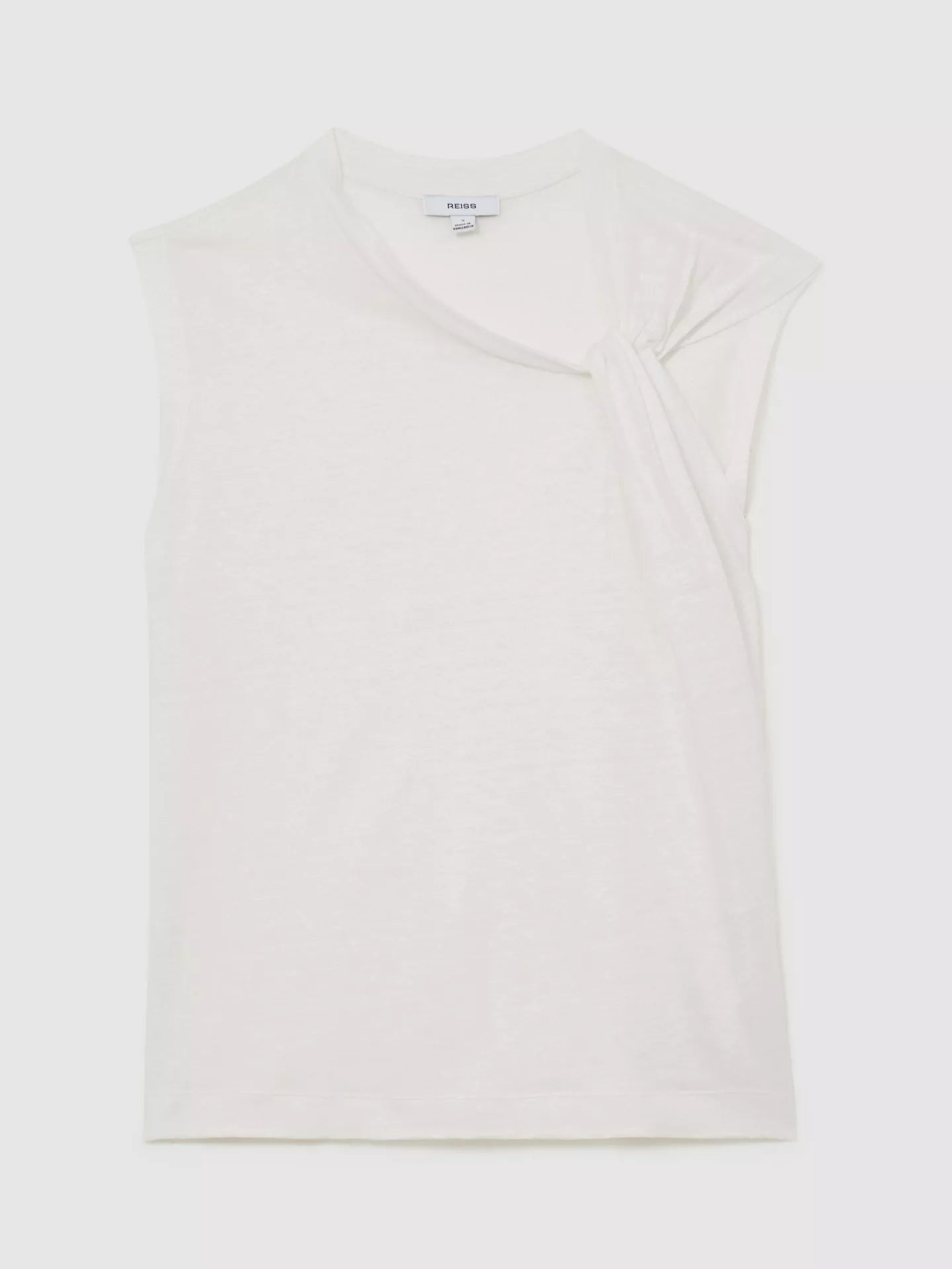 Reiss Linen Twist Detail T-Shirt