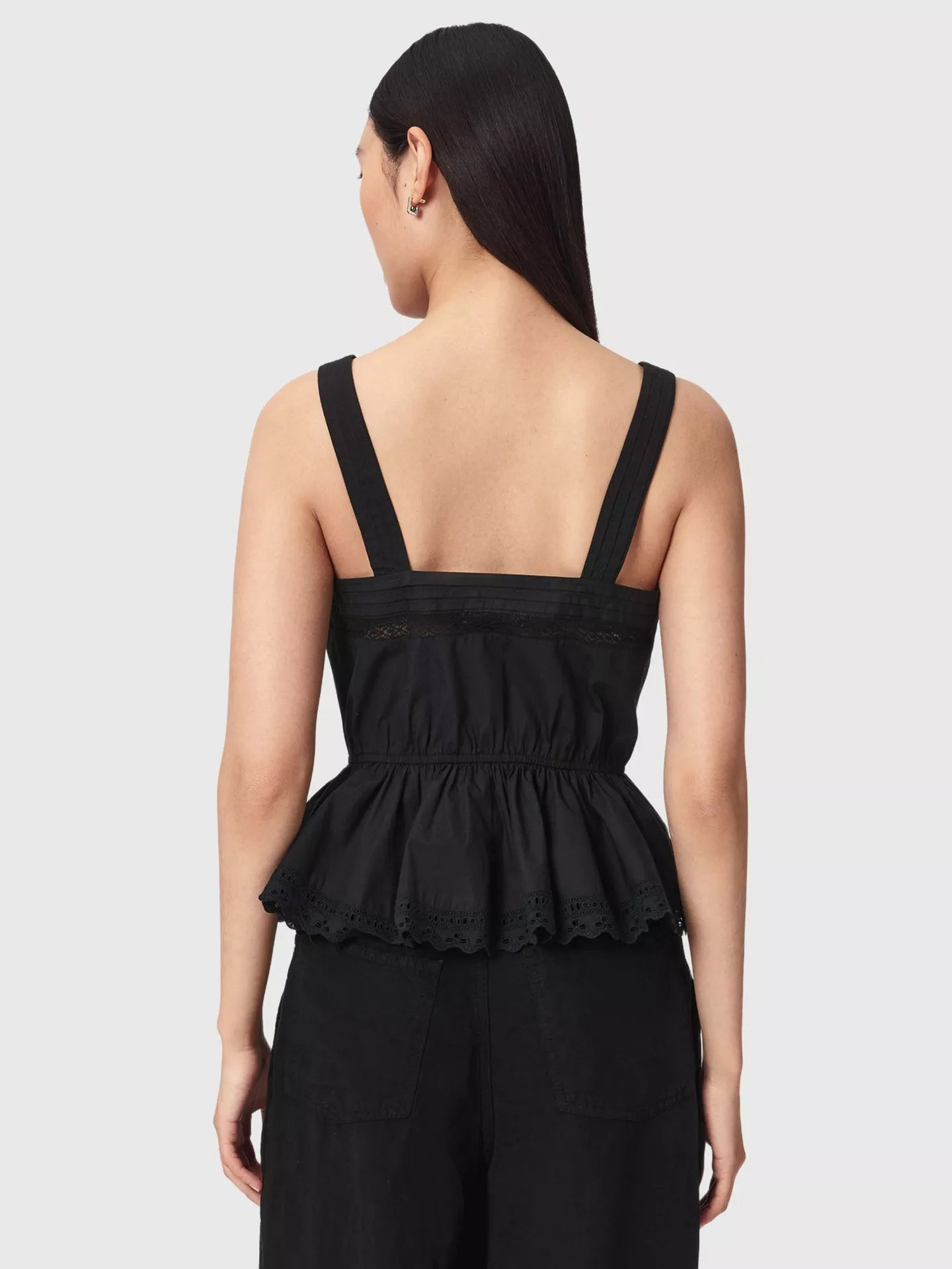 AllSaints Gwen Relaxed Fit Long Sleeve Peplum Blouse