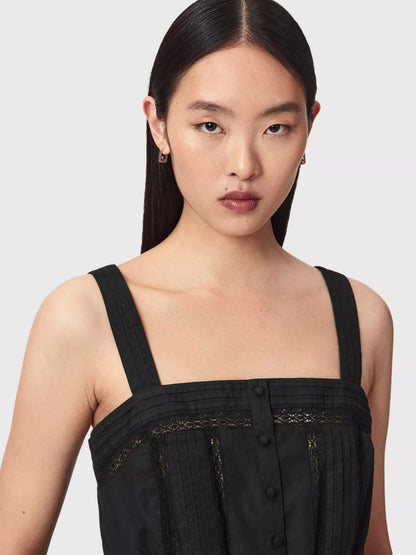 AllSaints Gwen Relaxed Fit Long Sleeve Peplum Blouse