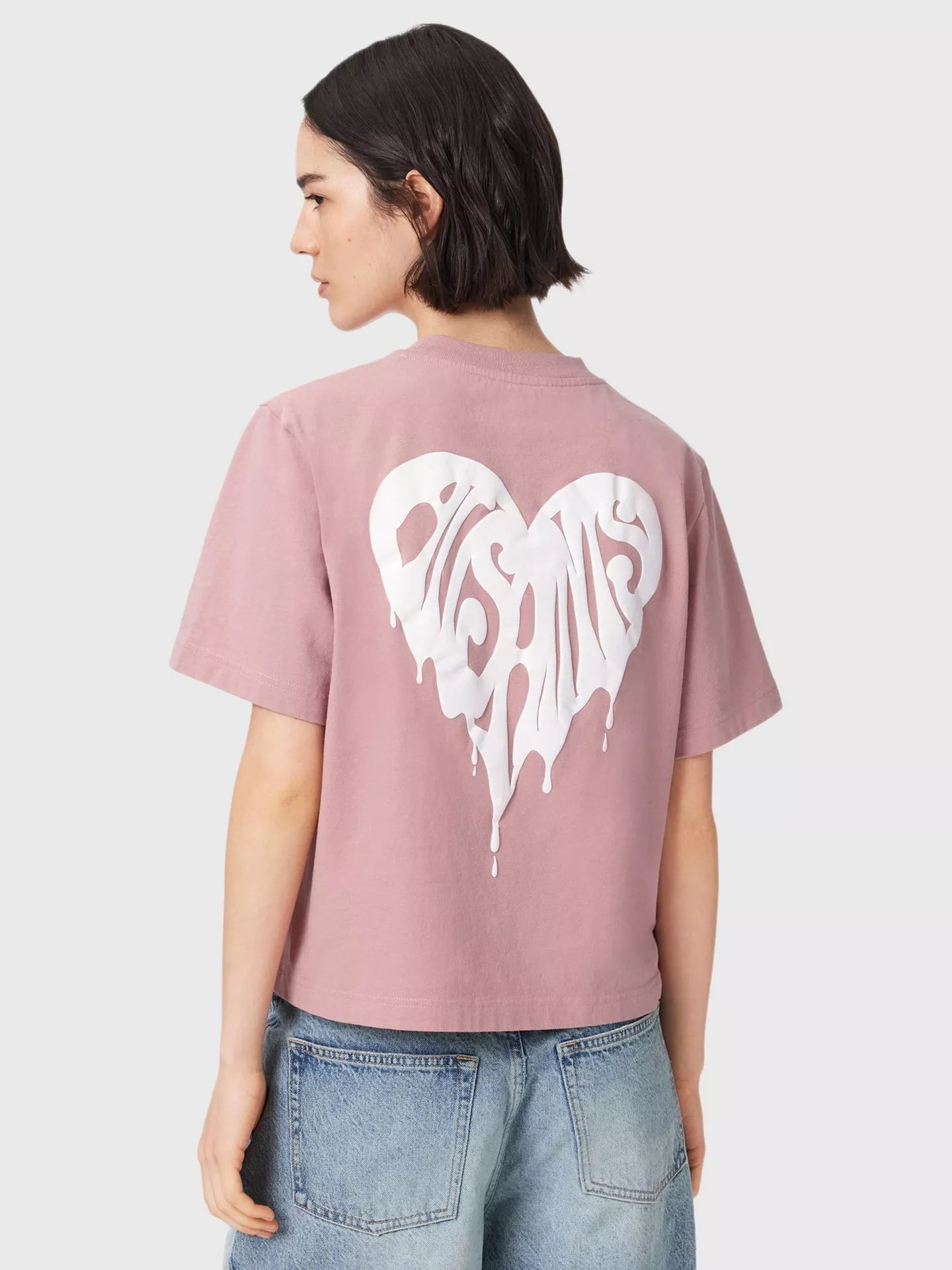AllSaints Trip Lisa Cotton Graphic T-Shirt Pink