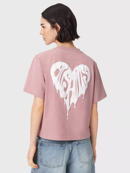 AllSaints Trip Lisa Cotton Graphic T-Shirt Pink