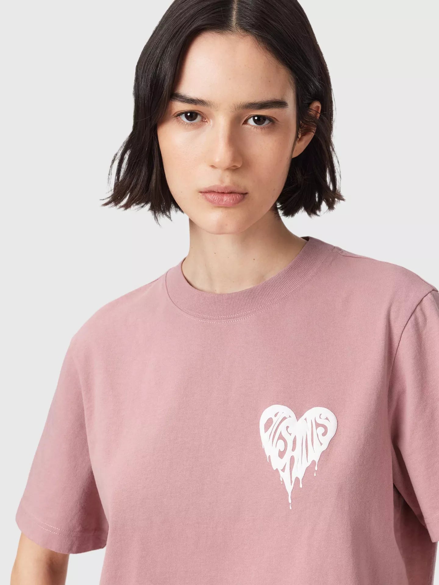 AllSaints Trip Lisa Cotton Graphic T-Shirt Pink