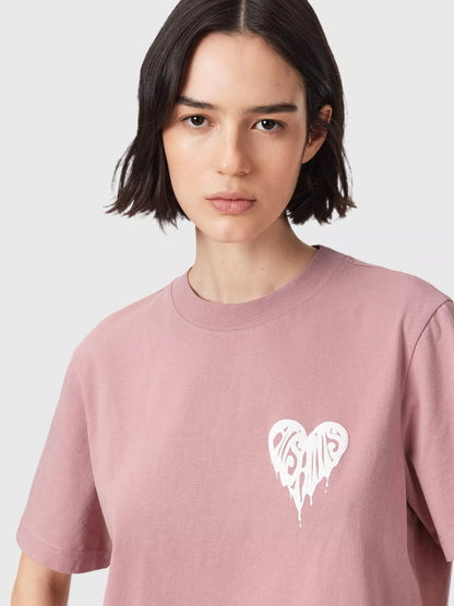 AllSaints Trip Lisa Cotton Graphic T-Shirt Pink