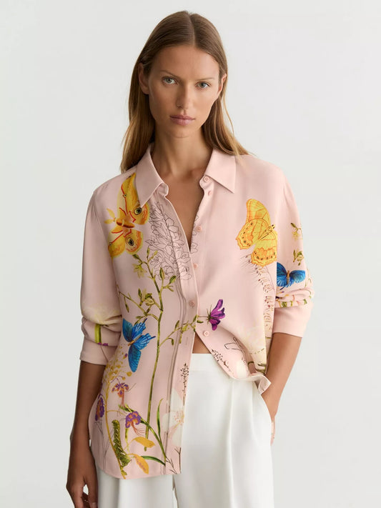 Reiss Veida NYBG Floral Butterfly Print Shirt