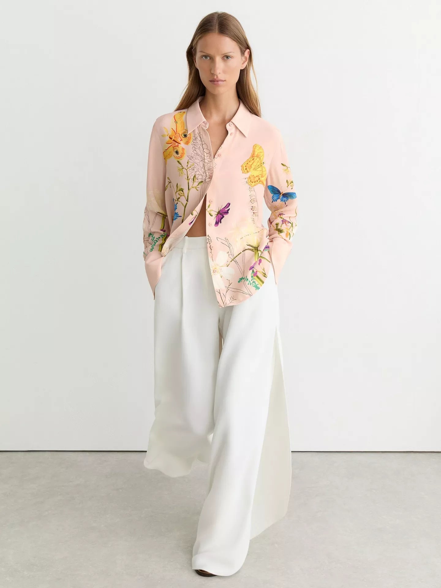 Reiss Veida NYBG Floral Butterfly Print Shirt