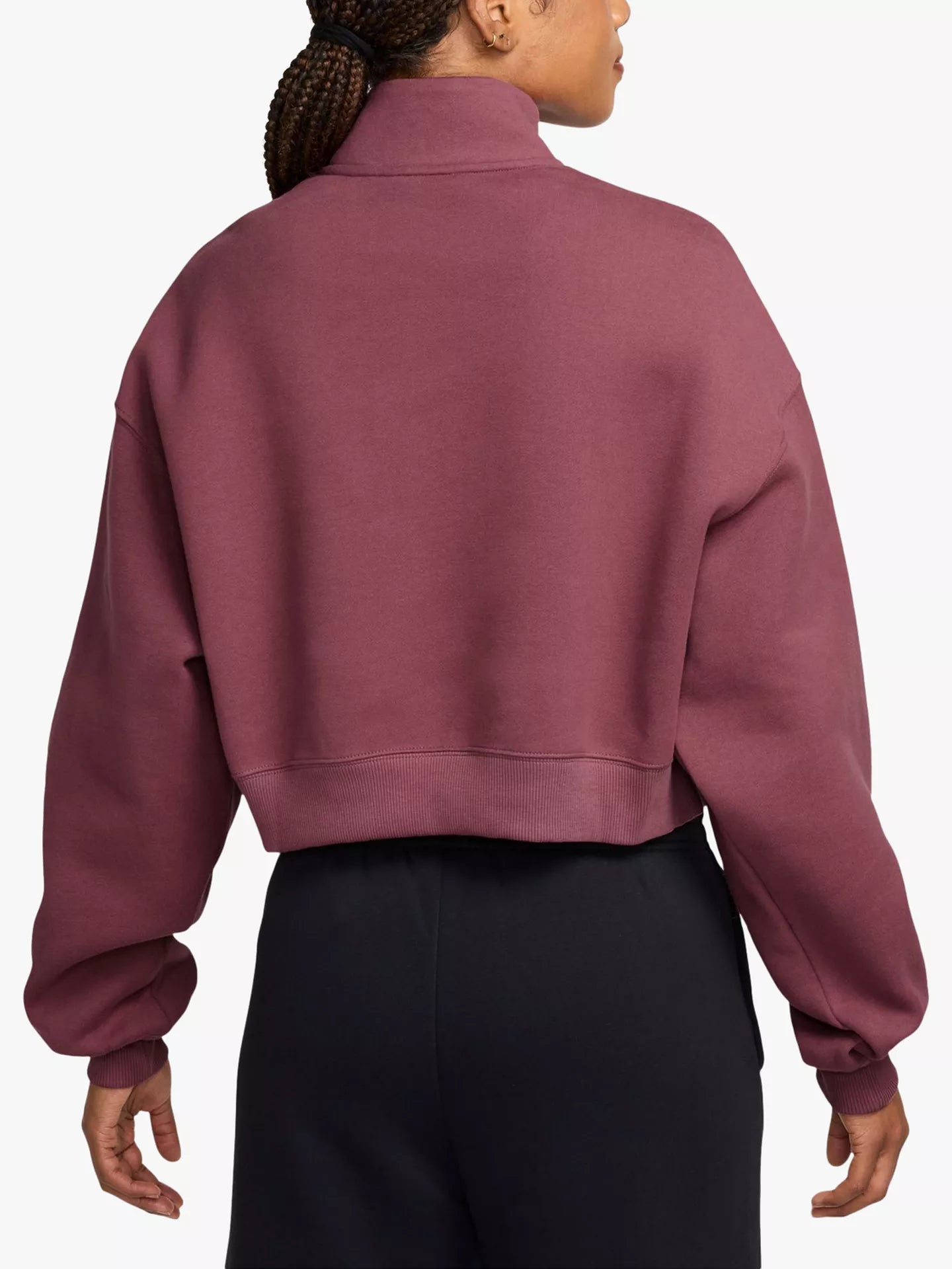 Nike Cotton Women's Quarter-Zip Fleece Pink