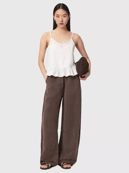 AllSaints Georgia Broderie Anglaise Cropped Cami Top