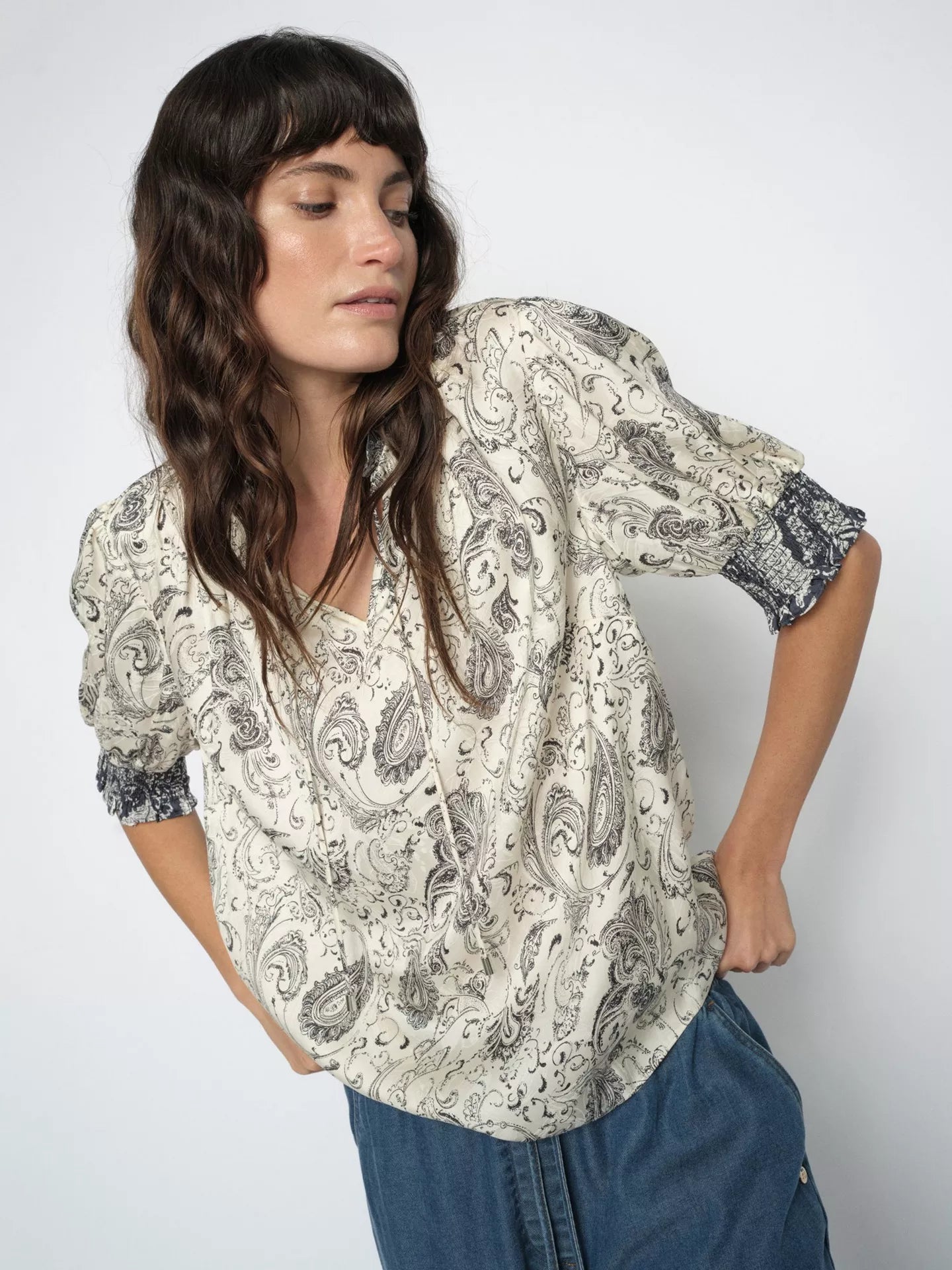 MOS MOSH Mmhamali Tie Neck Blouse