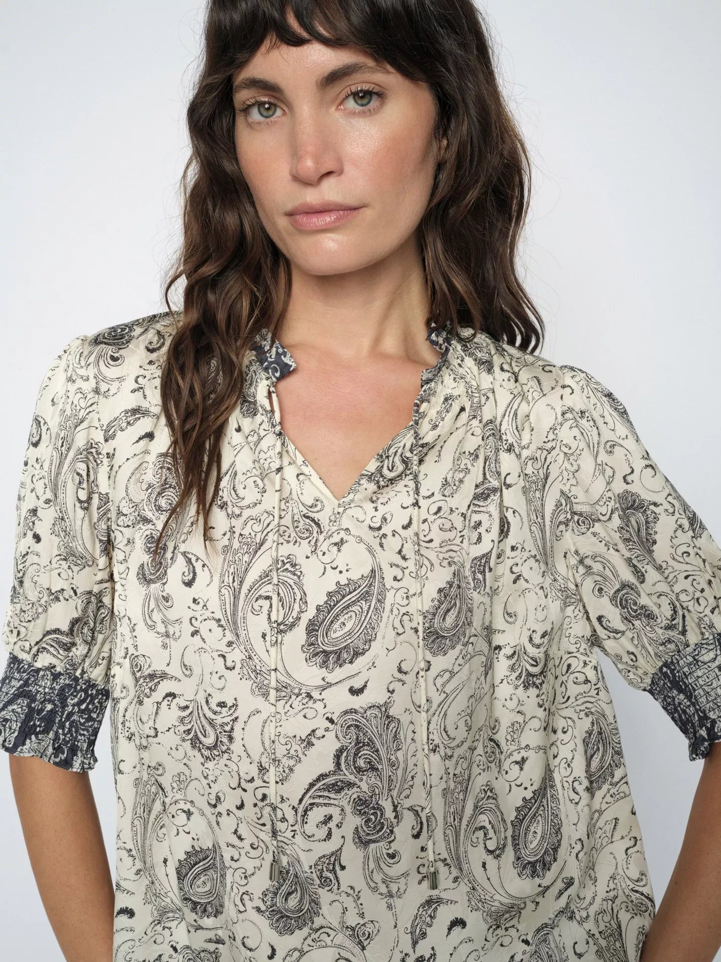 MOS MOSH Mmhamali Tie Neck Blouse