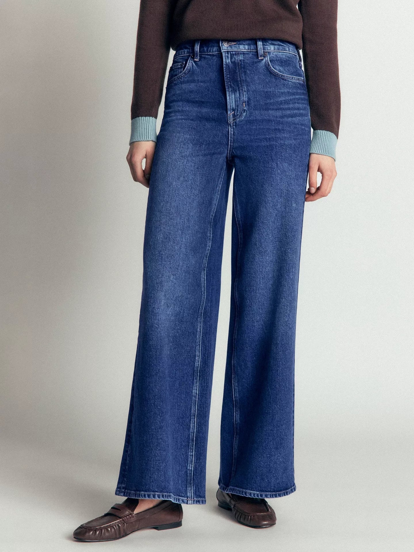 Boden High Rise Wide Leg Jeans