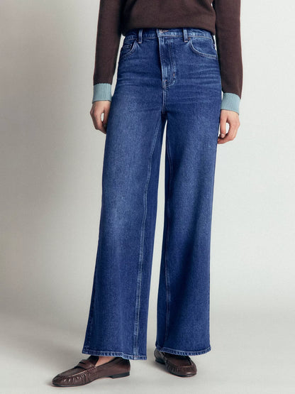 Boden High Rise Wide Leg Jeans