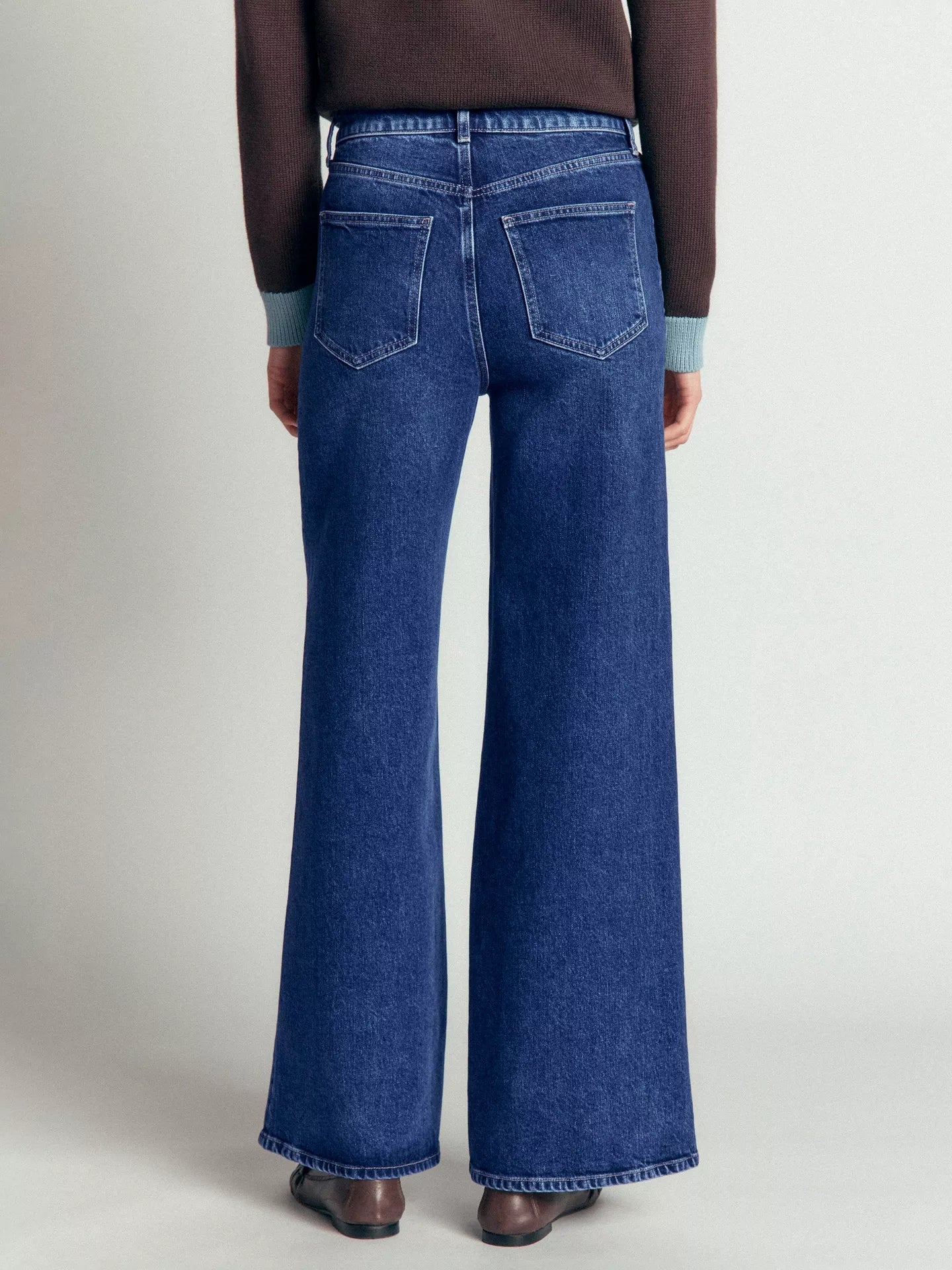 Boden High Rise Wide Leg Jeans