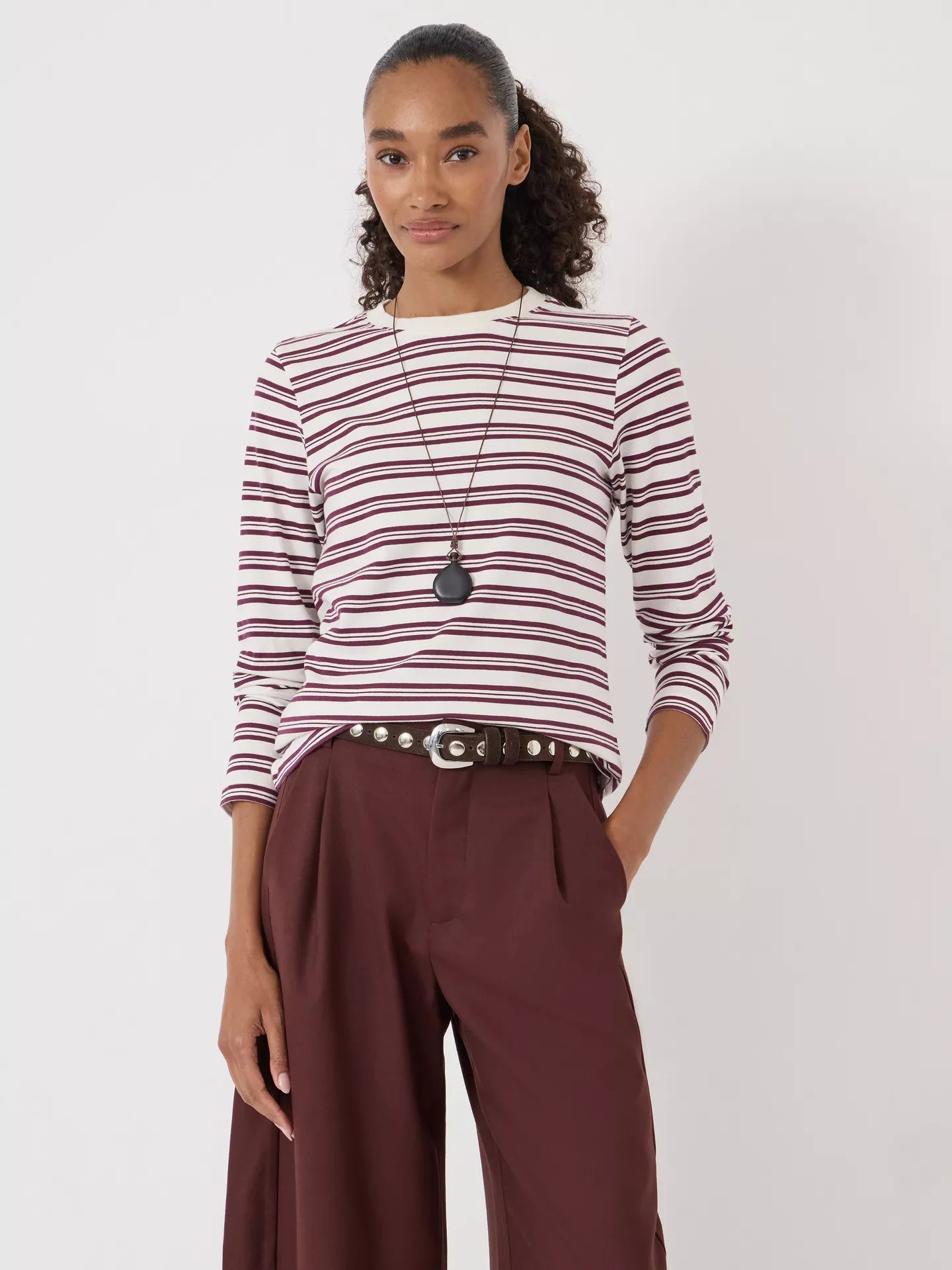 HUSH Mia Striped Long Sleeve Top