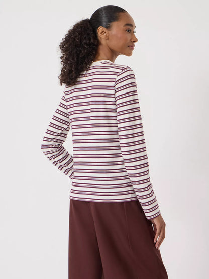 HUSH Mia Striped Long Sleeve Top