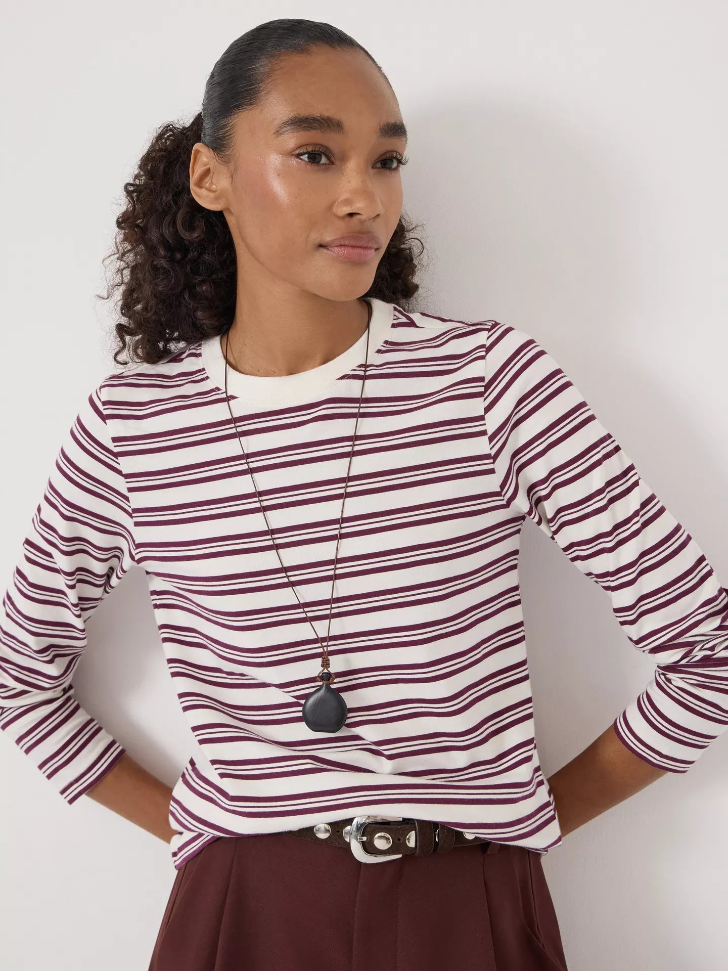 HUSH Mia Striped Long Sleeve Top