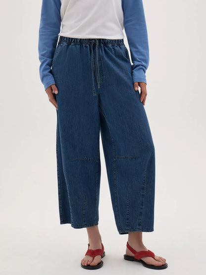 HUSH Jill Chambray Barrel Trousers
