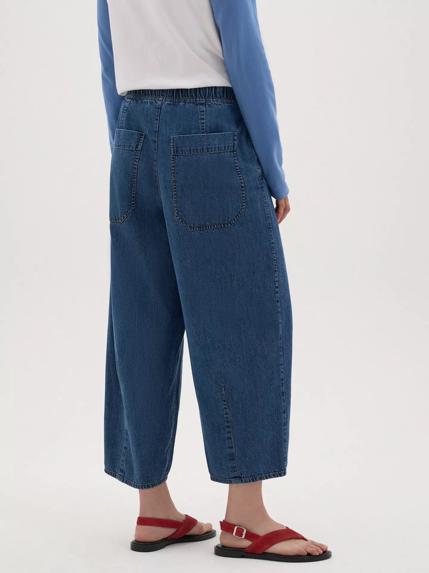 HUSH Jill Chambray Barrel Trousers