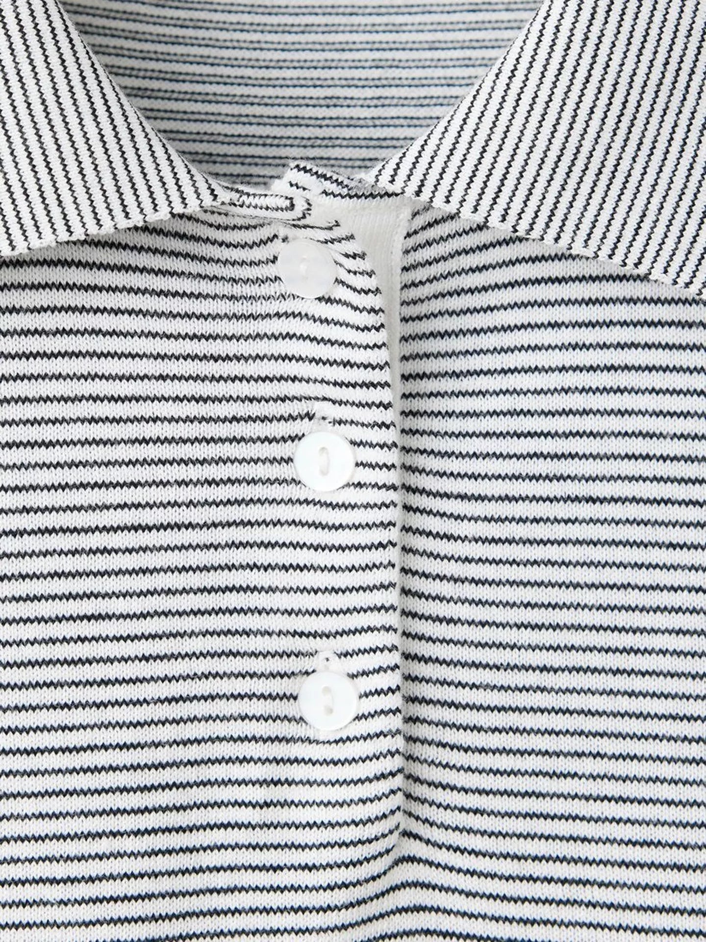 Mango Stripe Knit Polo Shirt