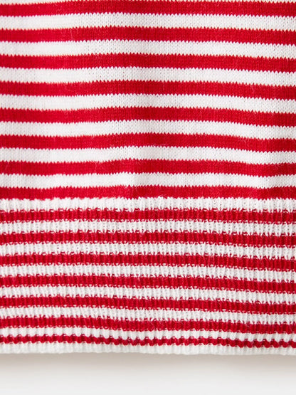 Mango Stripe Knit Polo Shirt