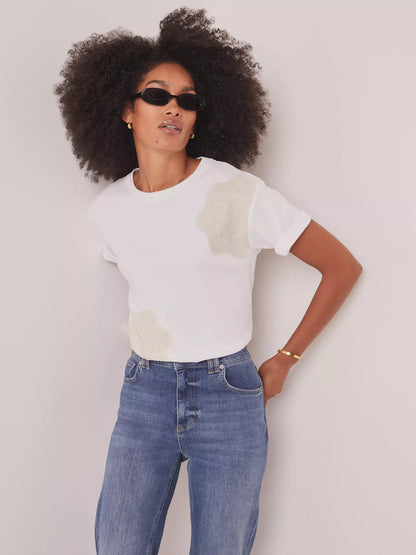 Mint Velvet Crochet Detail T-Shirt