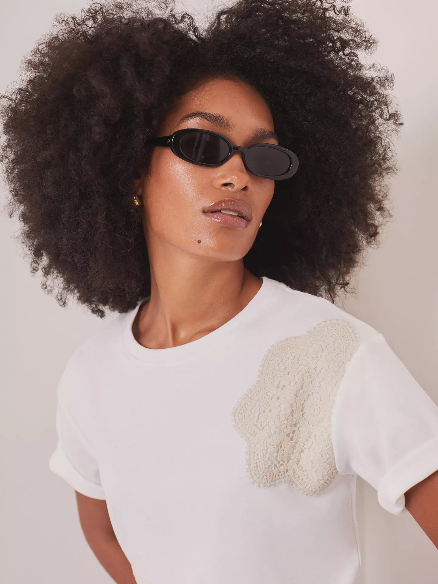 Mint Velvet Crochet Detail T-Shirt