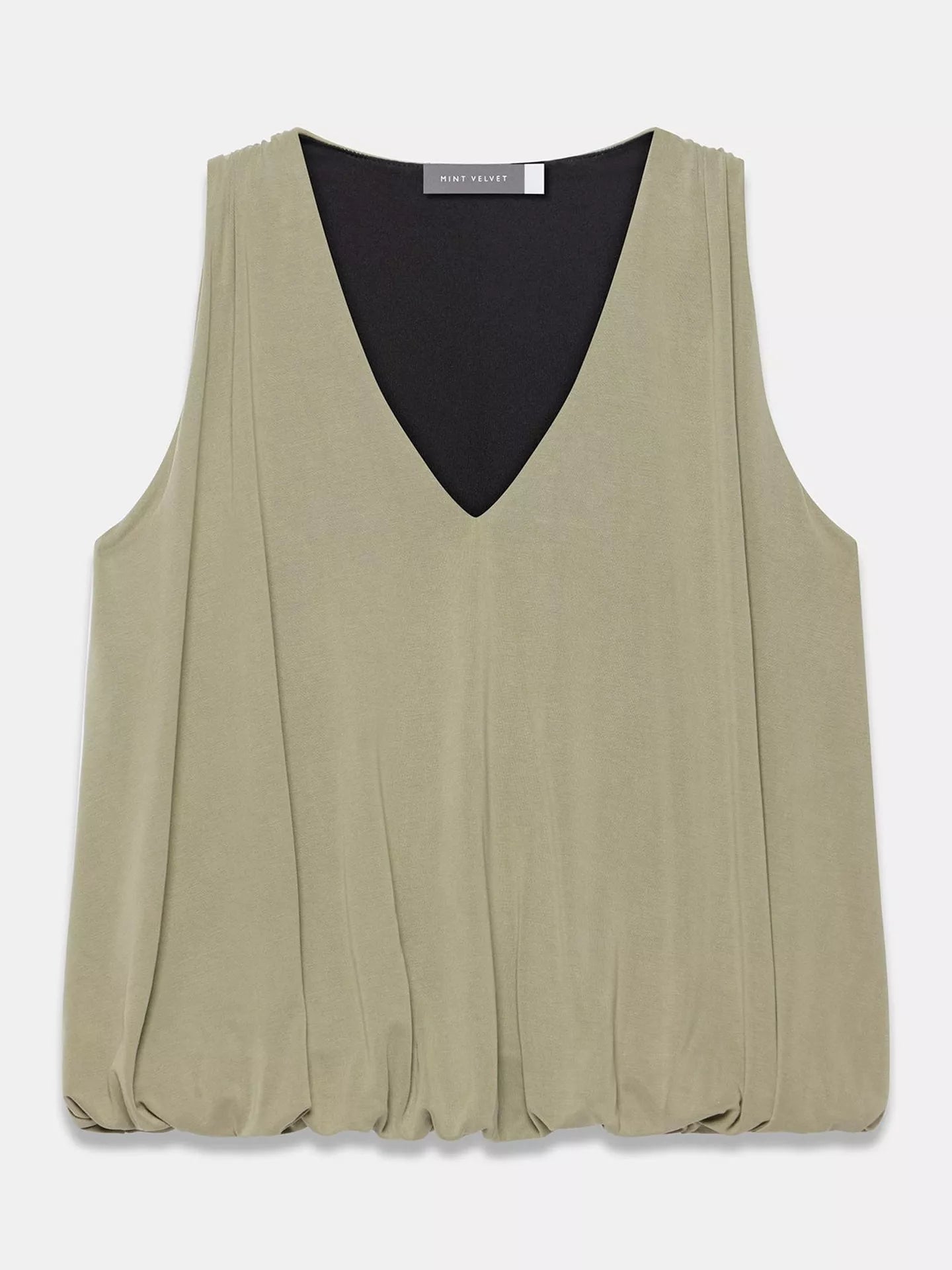 Mint Velvet V-Neck Green Khaki