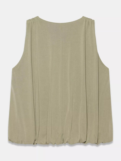 Mint Velvet V-Neck Green Khaki