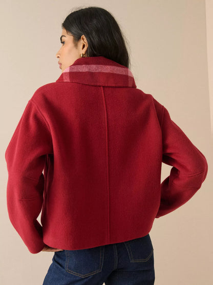 Nobody's Child Tie Neck Wool Blend Jacket