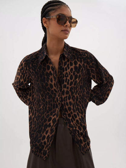 HUSH Chiffon Animal Long Sleeve Top