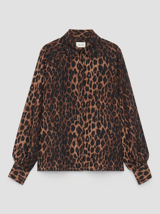 HUSH Chiffon Animal Long Sleeve Top
