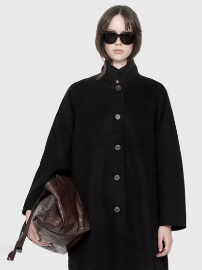 AllSaints Effie Button Through Stand Collar Coat