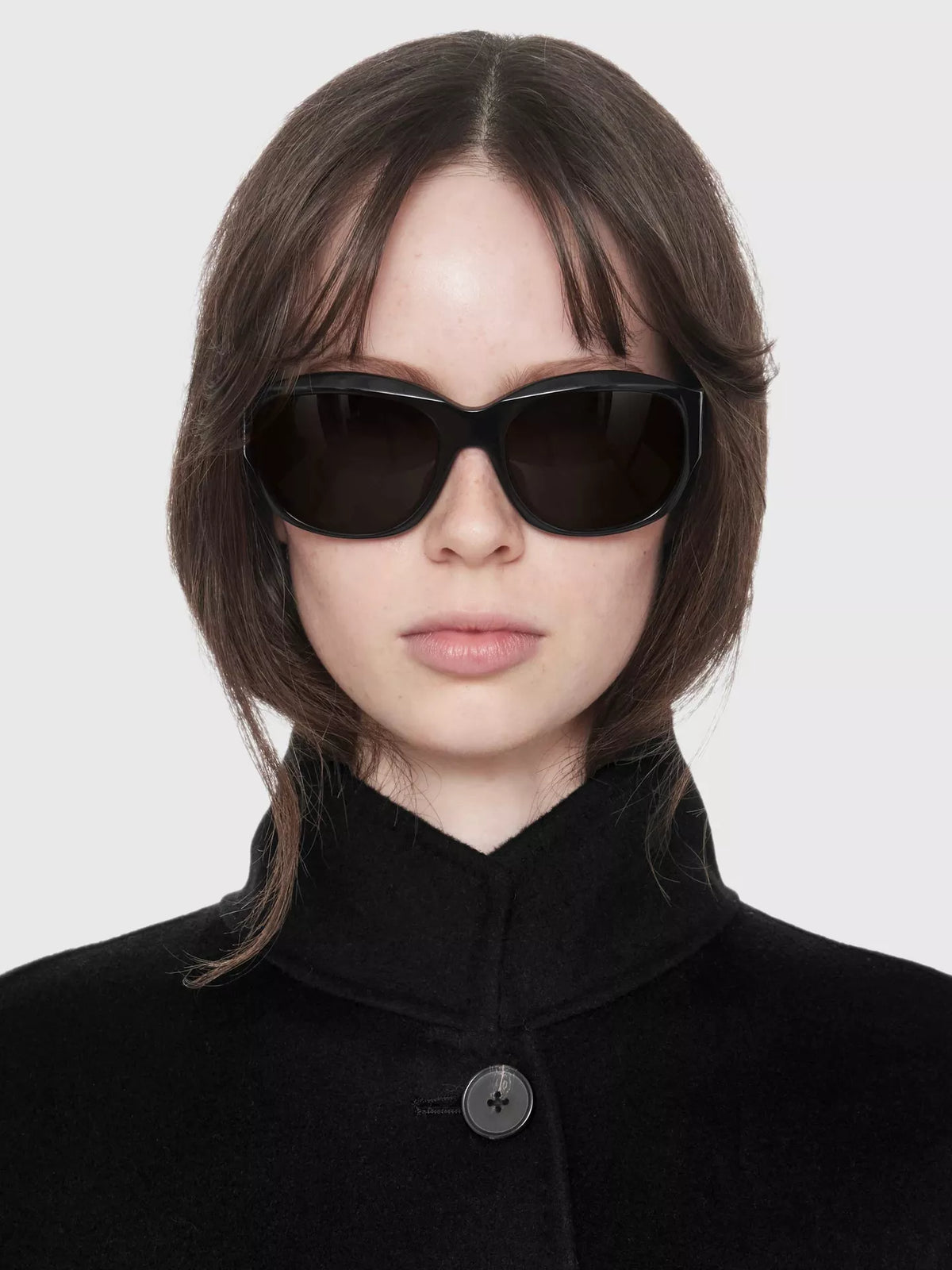 AllSaints Effie Button Through Stand Collar Coat